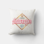 アントワープフランダスベルギーレトロヴィンテージ土産 クッション (正面)