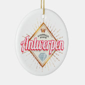 アントワープフランダスベルギーレトロヴィンテージ土産 セラミックオーナメント (右)