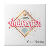 アントワープフランダスベルギーレトロヴィンテージ土産 タイル (正面)