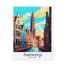 アントワープベルギービンテージトラベルポートレート