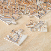 アントワープベルギー(1905年)のヴィンテージの地図 ジグソーパズル (側面)