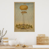 アントワープ万博1894エアキャッスルバルーンヴィンテージ ポスター (キッチン)