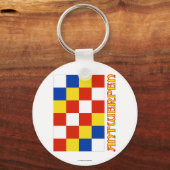 アントワープ国旗(名前あり) キーホルダー (正面)