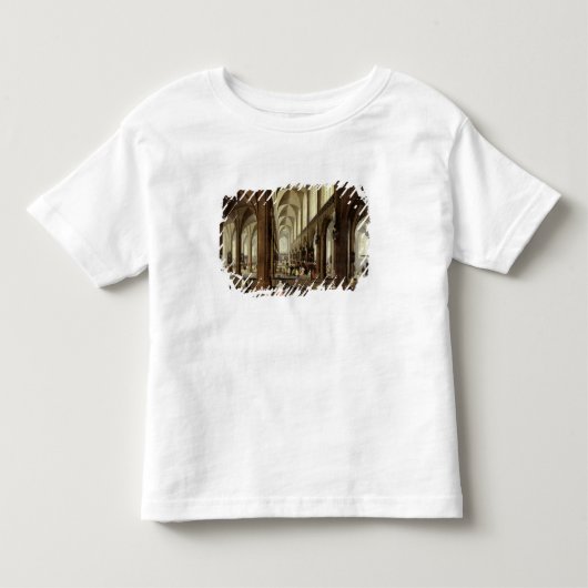 アントワープ大聖堂インテリアc.1650 トドラーTシャツ (正面)