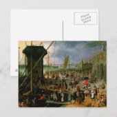 アントワープ港の眺め ポストカード (正面/裏面)