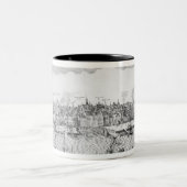 アントワープ1549年の市街地図 ツートーンマグカップ (中央)