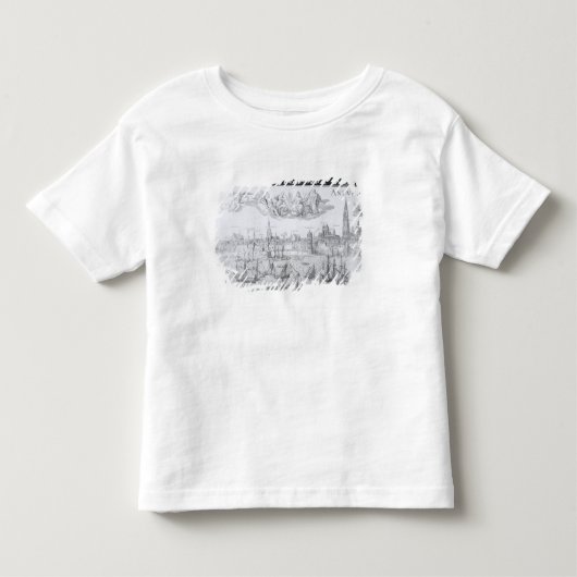 アントワープ1549年の市街地図 トドラーTシャツ (正面)