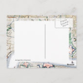 アントワープ，アントワープ – ベルギーアンティークの地図 ポストカード (裏面)