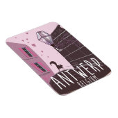 アントワープ，ベルギー旅行ポスター マグネット (右側)