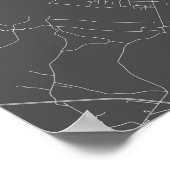 アントワープ、ベルギー（黒は白） ポスター (角)