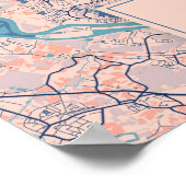 アントワープ – ベルギーBreezy市地図 ポスター (角)