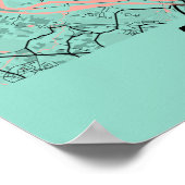 アントワープ – ベルギーPeony市地図 ポスター (角)