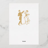 アントン・ゼーダーによるヴィクトリア時代のアール・ヌーヴォー様式の葉 箔招待状 (裏面)