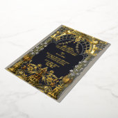 アントン・ゼーダーによるヴィクトリア時代のアール・ヌーヴォー祭壇 箔招待状 (回転した状態)