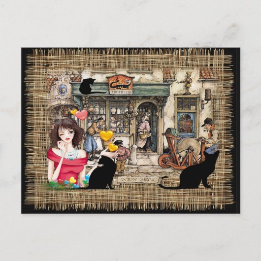 アントン・ピーク - 化学者の店 ポストカード (正面)