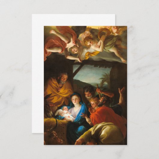 アントン・R・メンgsによる羊飼いの崇拝 サンキューカード (正面/裏面)