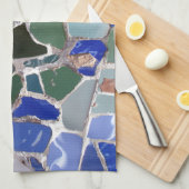 アントーニGaudiの青のモザイク キッチンタオル (四つ折り)