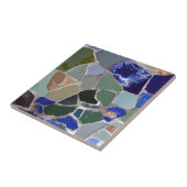 アントーニGaudiの青のモザイク タイル (側面)