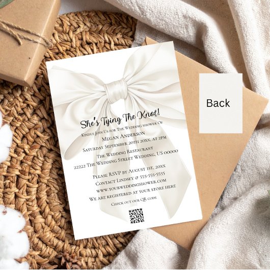 アンドエレガントシンプルテーマウェディングシャワー 招待状