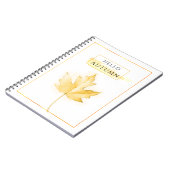 アンドエレガントトレンディーゴールデンオータムリーフスケッチ ノートブック (左側)