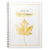 アンドエレガントトレンディーゴールデンオータムリーフスケッチ ノートブック (正面)