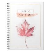 アンドエレガントトレンディー秋の葉スケッチ ノートブック (正面)
