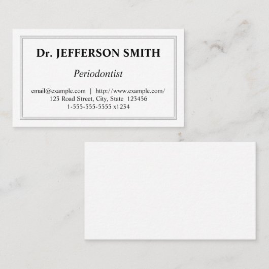 アンドク伝統的リーン歯周医名刺 名刺 (正面/裏面)