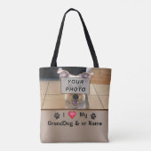 アンドパーソナライズされた·フォト·イ·ラブ·マイ·グランド·ドッグ·バッグ トートバッグ (裏面)