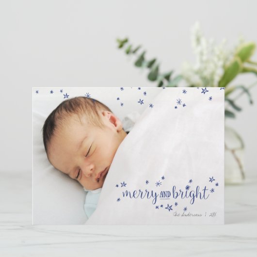 アンドブメリーライトスタークリスマスフォトカード シーズンカード (スタンド正面)