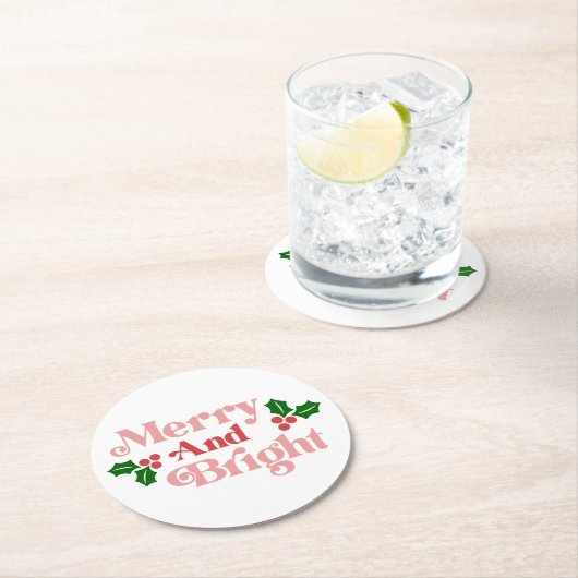 アンドブメリーライト – クラシックタイポグラフィ ラウンドペーパーコースター (インサイチュ)