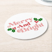 アンドブメリーライト – クラシックタイポグラフィ ラウンドペーパーコースター (アングル)