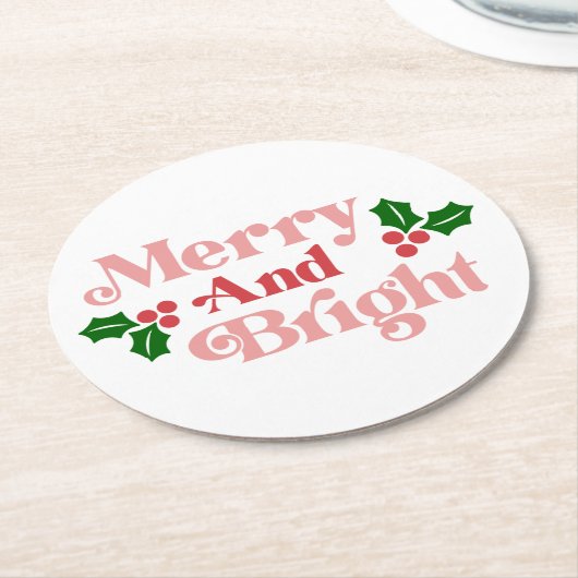 アンドブメリーライト – クラシックタイポグラフィ ラウンドペーパーコースター (アングル)