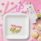 アンドブライトメリーアイビーホリデーパーティー ペーパープレート (パーティー)