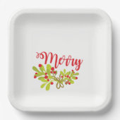 アンドブライトメリーアイビーホリデーパーティー ペーパープレート (正面)