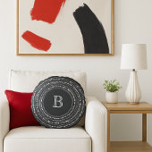 アンドブライトメリースパークルスモノグラムホリディスタイリッシュー ラウンドクッション