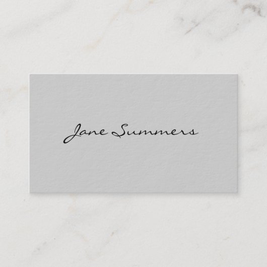 アンドミニマルシンプルパステルブルーグレー 名刺 (正面)