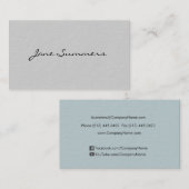 アンドミニマルシンプルパステルブルーグレー 名刺 (正面/裏面)