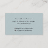 アンドミニマルシンプルパステルブルーグレー 名刺 (裏面)