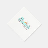 アンドモダンシンプルビーチヴィベスホワイト スタンダードカクテルナプキン (角)