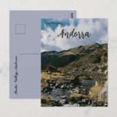 アンドラのインクルズ渓谷の橋 ポストカード (正面/裏面)