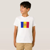 アンドラの愛国的な旗 Tシャツ (正面フル)