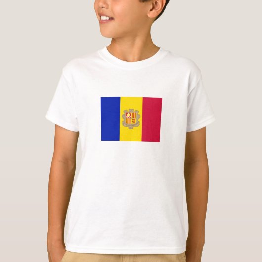 アンドラの愛国的な旗 Tシャツ (正面)