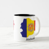 アンドラの旗と国々 ツートーンマグカップ (正面右)