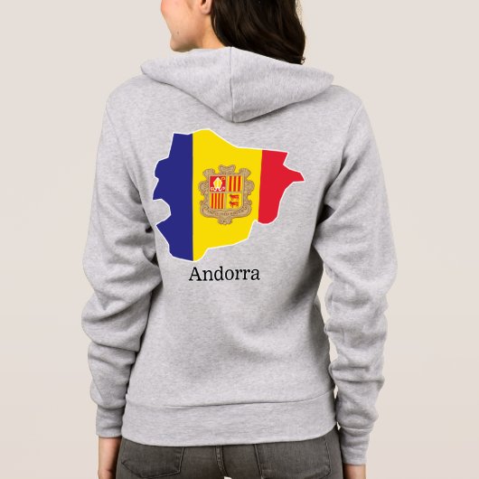 アンドラの旗と国々 パーカ (裏面)