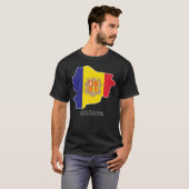 アンドラの旗と国々 Tシャツ (正面フル)