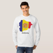 アンドラの旗と国々 Tシャツ (正面フル)