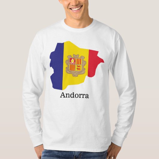 アンドラの旗と国々 Tシャツ (正面)
