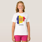 アンドラの旗と国々 Tシャツ (正面フル)