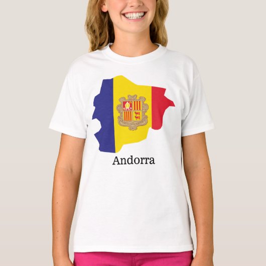 アンドラの旗と国々 Tシャツ (正面)