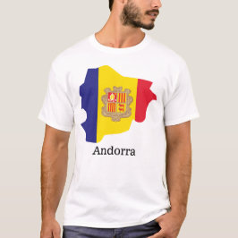 アンドラの旗と国 Tシャツ